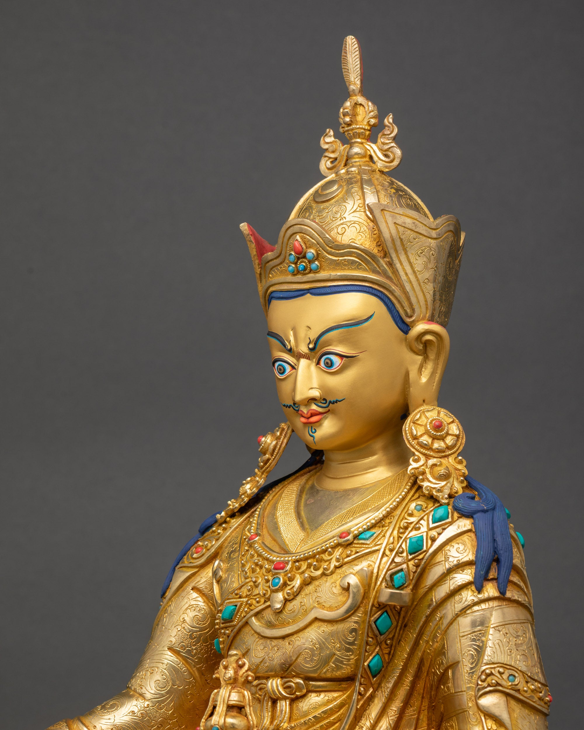 Authentic Guru Padmasambhava Statue from Nepal | Handcrafted Art