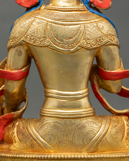 Kshitigarbha Statue | Traditional Nepalese Copper Art