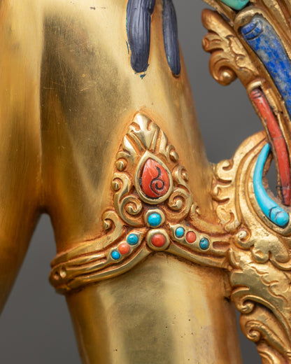 Bodhisattva Lokeshvara Statue | Handcrafted Nepalese Spiritual Artwork
