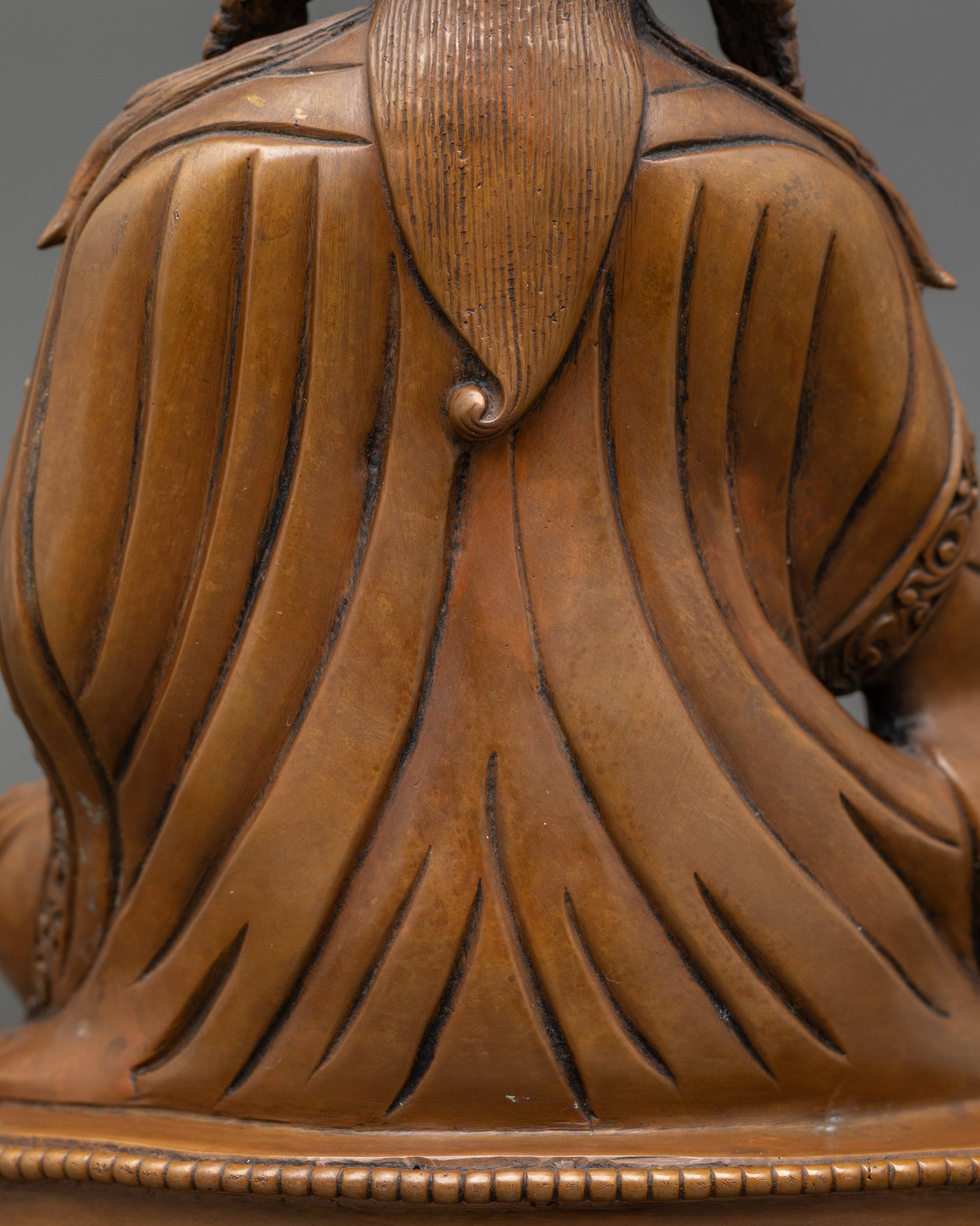 Guru Rinpoche Statue | Artisan-Made Oxidized Copper Sculpture