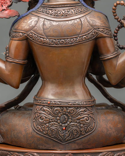 Chenrezig Statue – Handmade Himalayan Compassion Deity