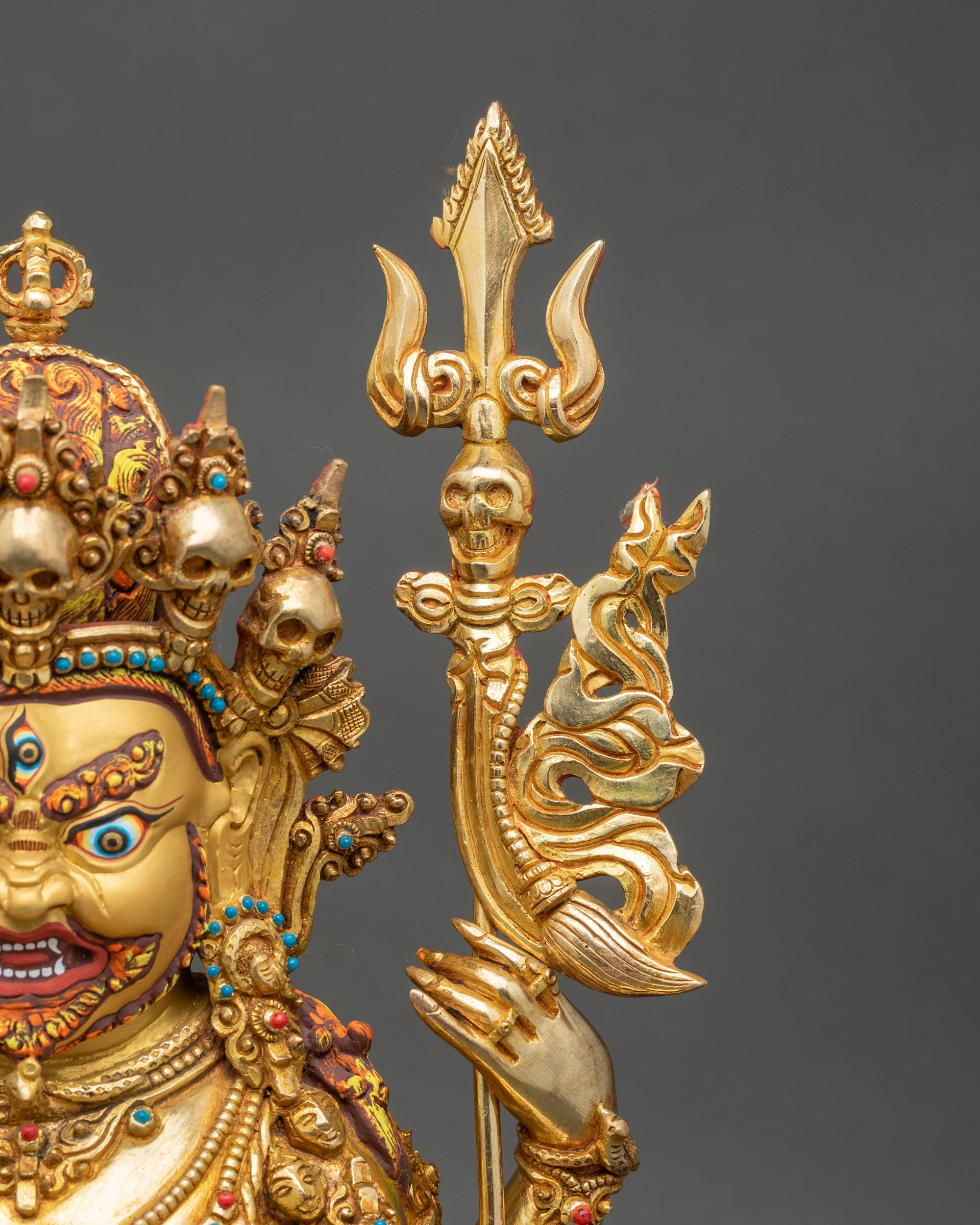 Four-Armed Mahakala Statue | Legendary Buddhist Dharma Protector