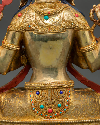 Chenrezig Statue | Buddhist Shrine Decor from Nepal