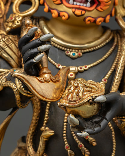 22 Inches Six Armed Mahakala Statue | Powerful Tibetan Protector