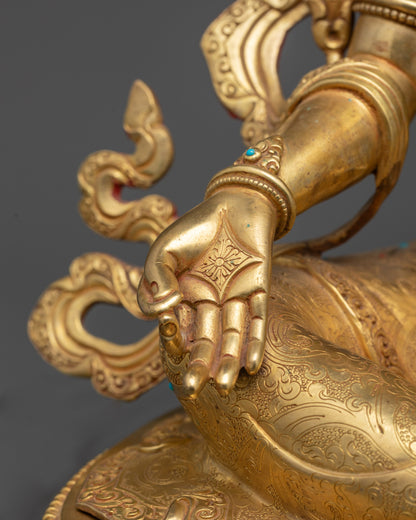 Tibetan Buddhist Goddess Green Tara Statue | Traditional Lost-Wax Craft