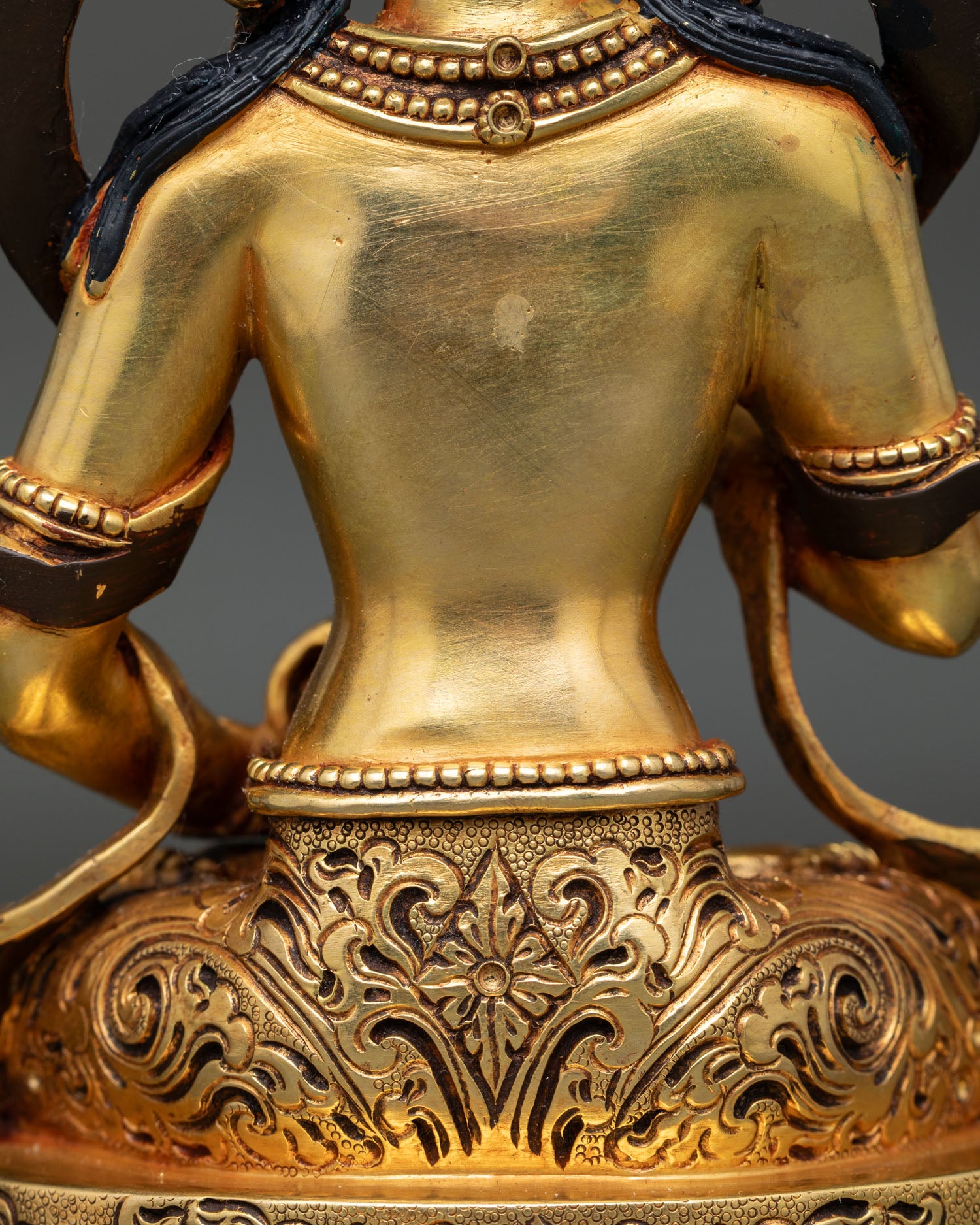 Buddha Vajrasattva Statue | Gold Fire-Gilded Copper Sculpture
