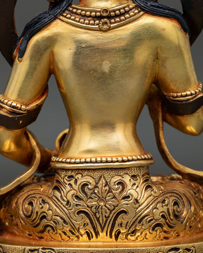 Buddha Vajrasattva Statue | Gold Fire-Gilded Copper Sculpture