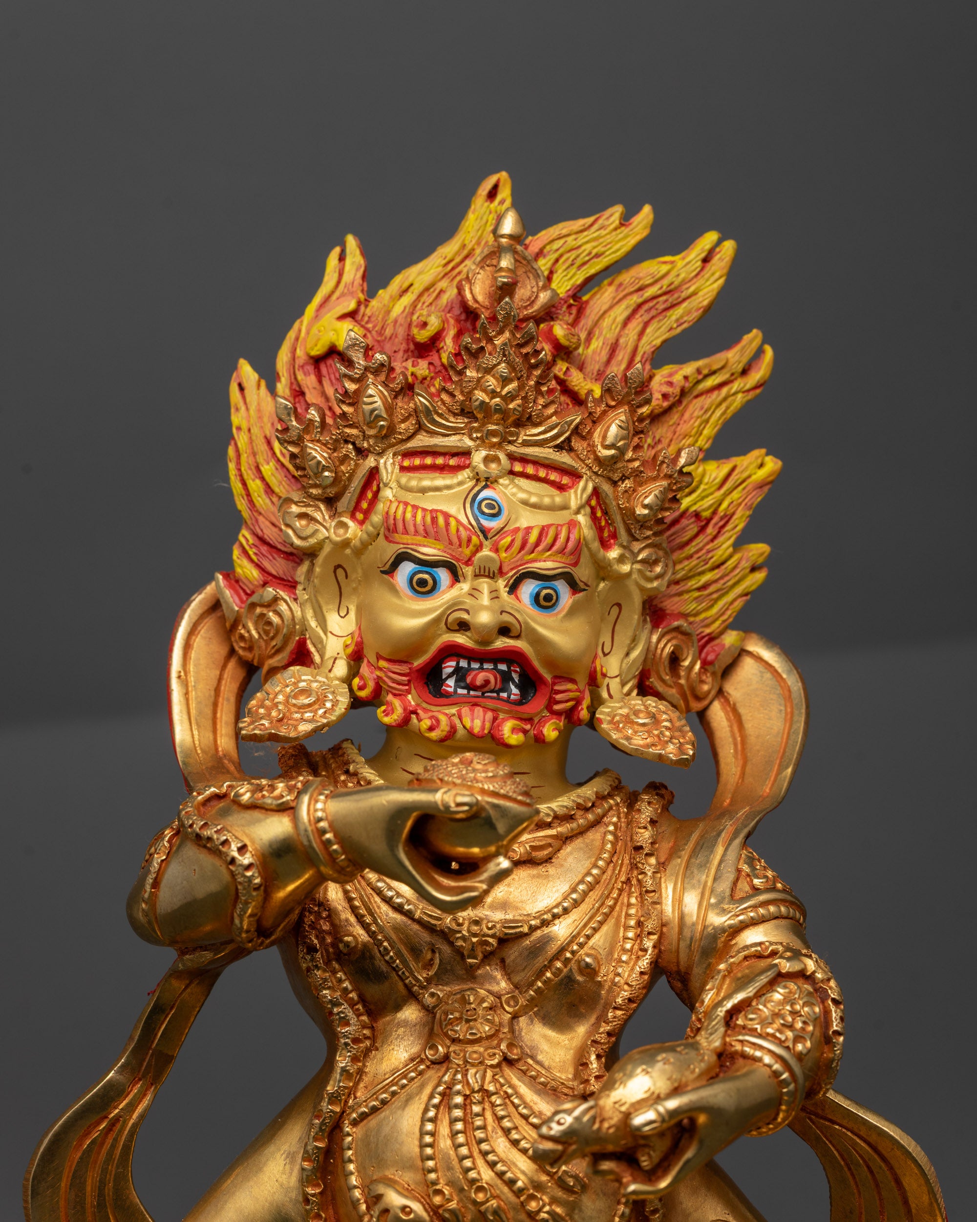 Tibetan Wealth Deity Black Dzambhala Statue