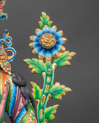 Compassionate Jetsun Dolma Statue | Hand-Painted Tibetan Artwork