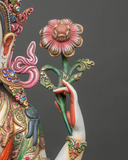 Six Bodhisattva Statue Set | Handpainted Nepali Buddhist Statues