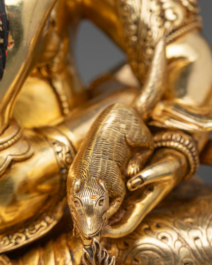 Green Dzambhala Statue | Buddhist Wealth Deity