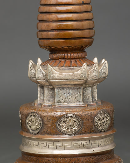 Handmade Kadampa Stupa | Sacred Shrine for Kadampa Buddhism