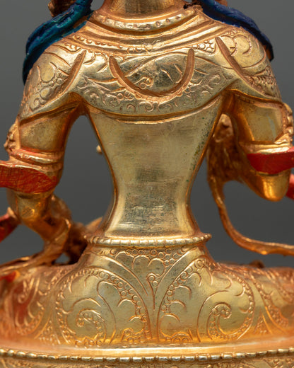 Sacred Vajrasattva Statue | Gold Fire-Gilded Buddhist Sculpture