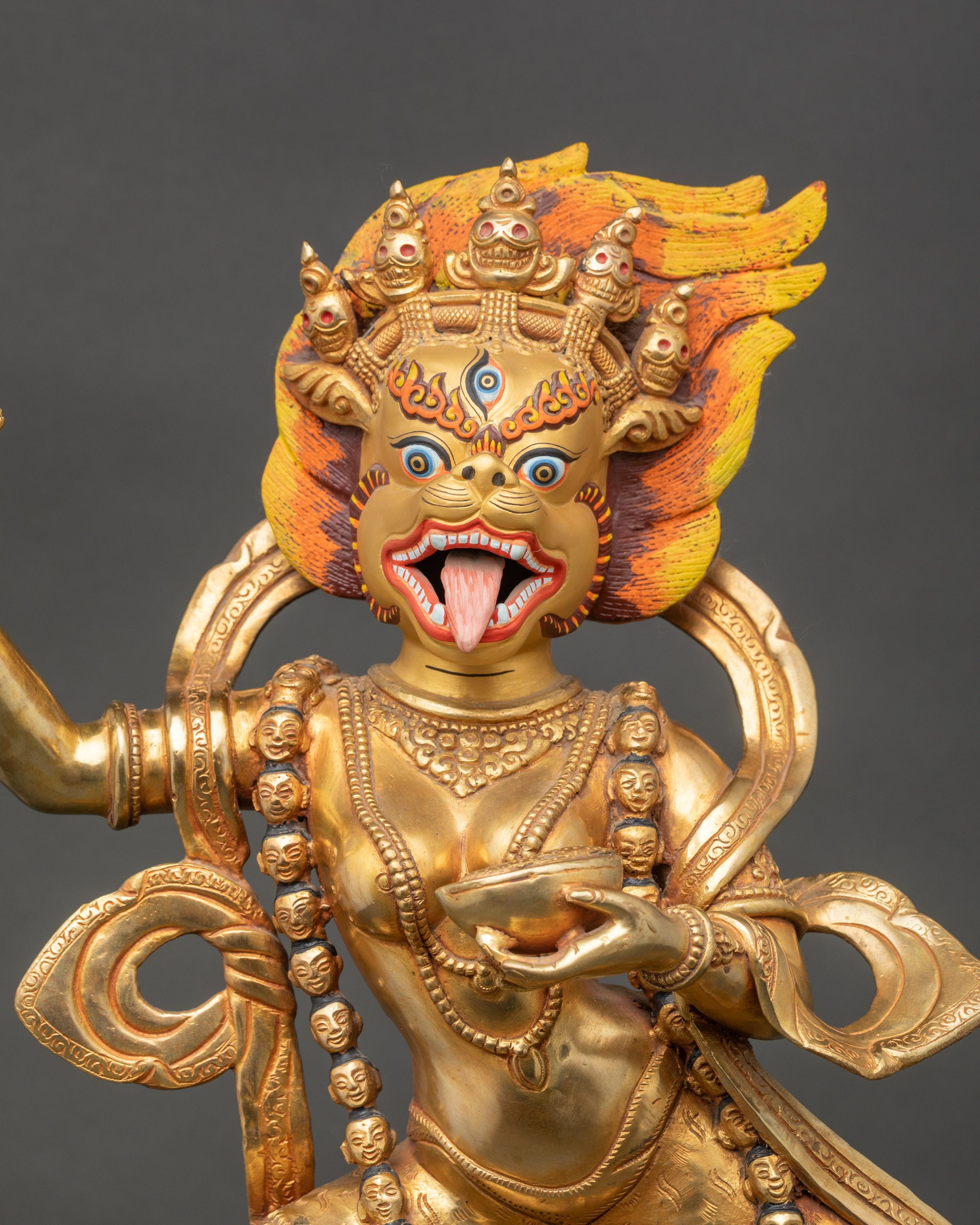 Fierce Simha Mukha Statue - Sacred Protector and Spiritual Guide