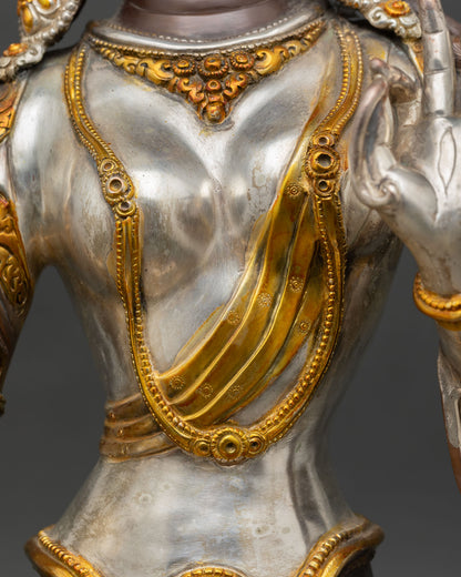 Handcrafted White Tara Statue – Goddess of Longevity & Peace