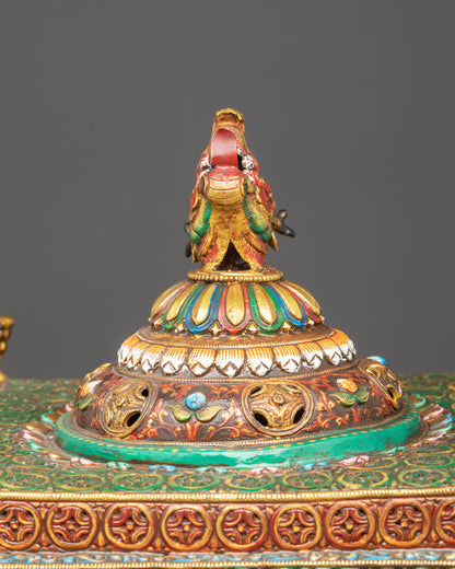 Himalayan Copper Incense Burner for Sacred Tranquility