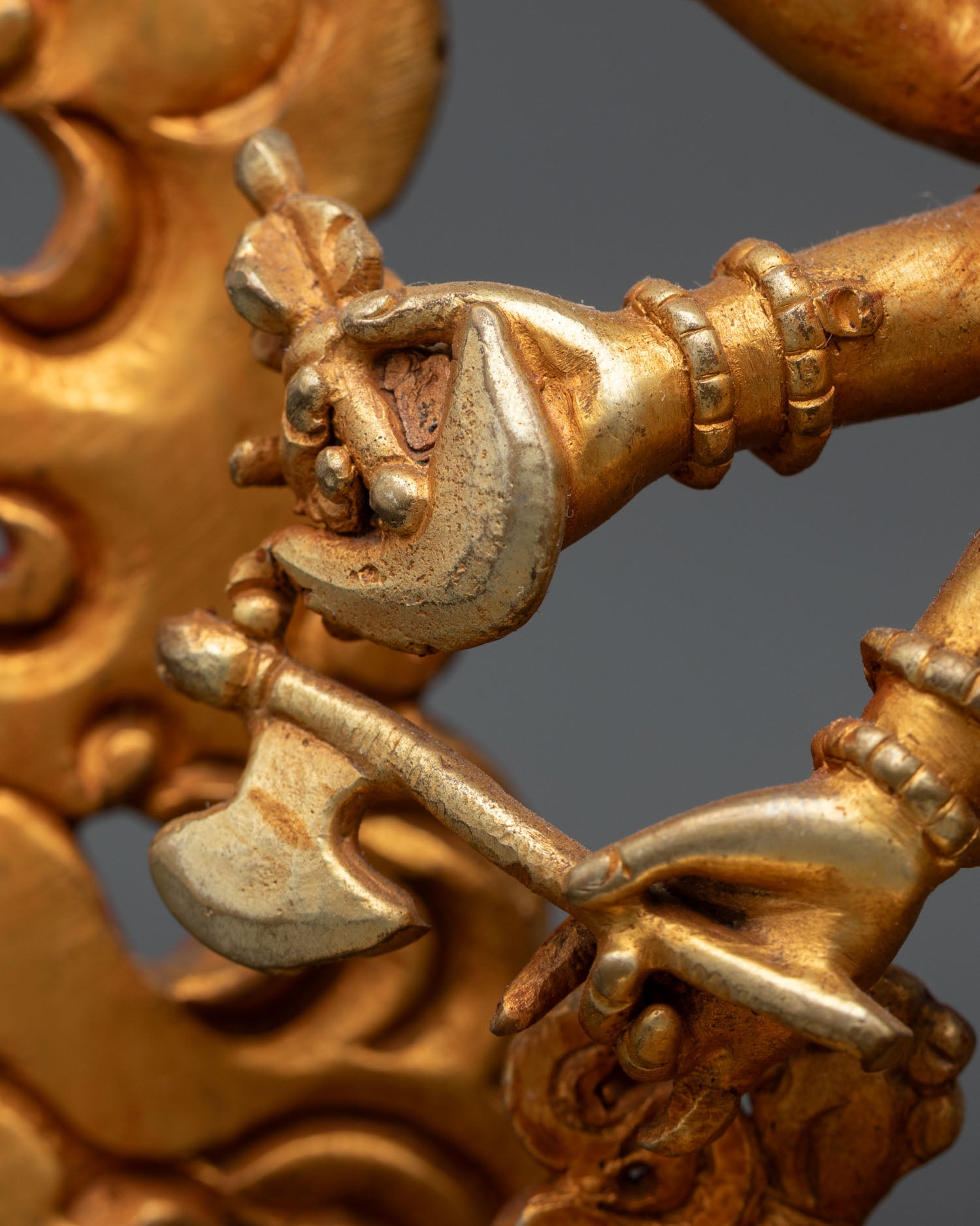 Chakrasamvara Yab-Yum Statue | Fire Gilded Buddhist Sculpture