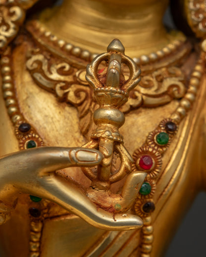 Vajrasattva with Throne Statue | Handcrafted Himalayan Buddhist Art