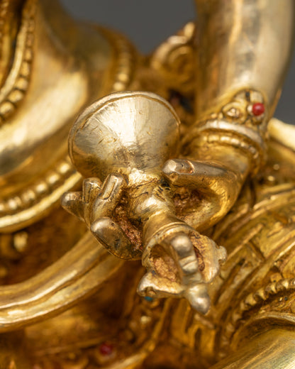 Dorje Sempa Sculpture | 24K Gold Fire-Gilded Nepalese Artwork