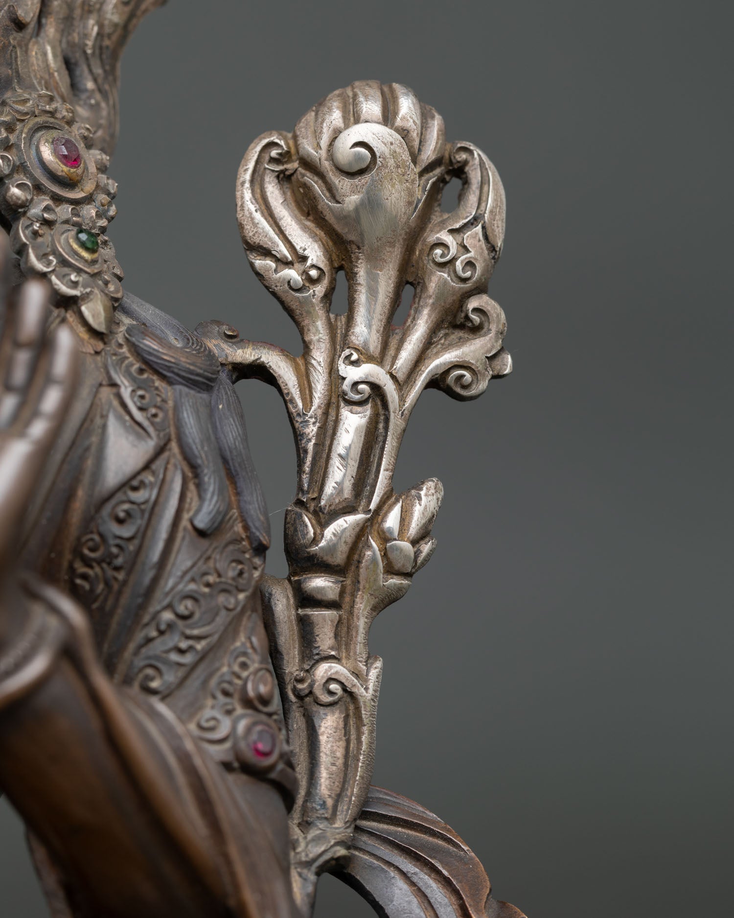 Goddess Green Tara Statue | Oxidized Copper Buddhist Sculpture