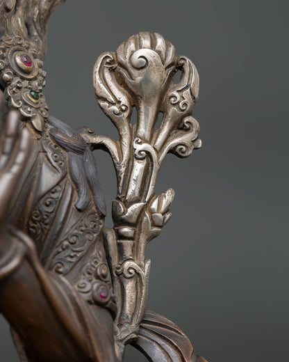 Goddess Green Tara Statue | Oxidized Copper Buddhist Sculpture