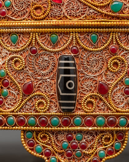 Handcrafted Tibetan Treasure Box | Spiritual Storage Chest from Nepal