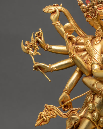 Khorlo Demchog Yab Yum Statue | Tantric Buddhist Sculpture from Nepal