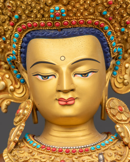 Oxidized Dipankara Buddha Statue | Ancient Enlightenment Sculpture