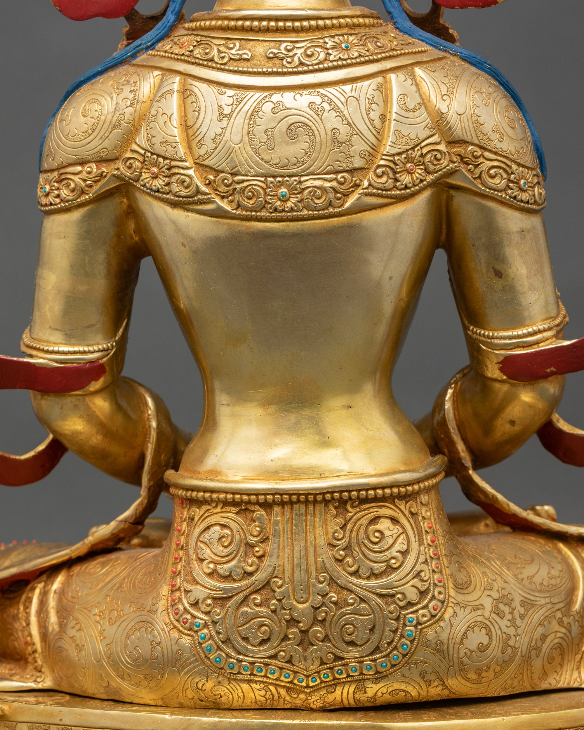 Handcrafted Amitayus Bodhisattva Statue for  Longevity and Healing