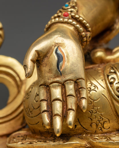 Buddhist Namgyalma Statue | Three-Faced Long-Life Deity Sculpture