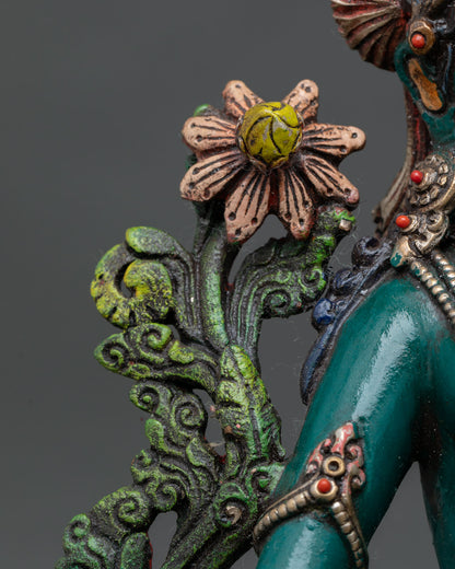 Blessed Green Tara Statue | Nepalese Spiritual Art