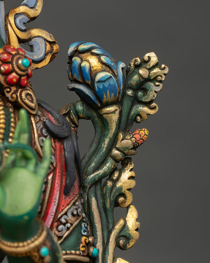 Green Tara Statue - Symbols of Compassion and Protection