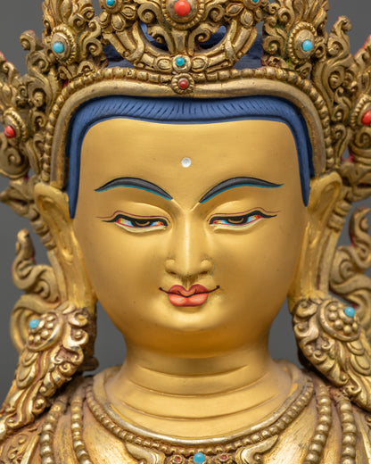Kshitigarbha Statue | Himalayan Vow-Bearing Bodhisattva Artwork