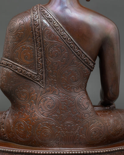 Handcrafted Three Buddha Statue Set for Home Altar | Nepalese Buddhist Art