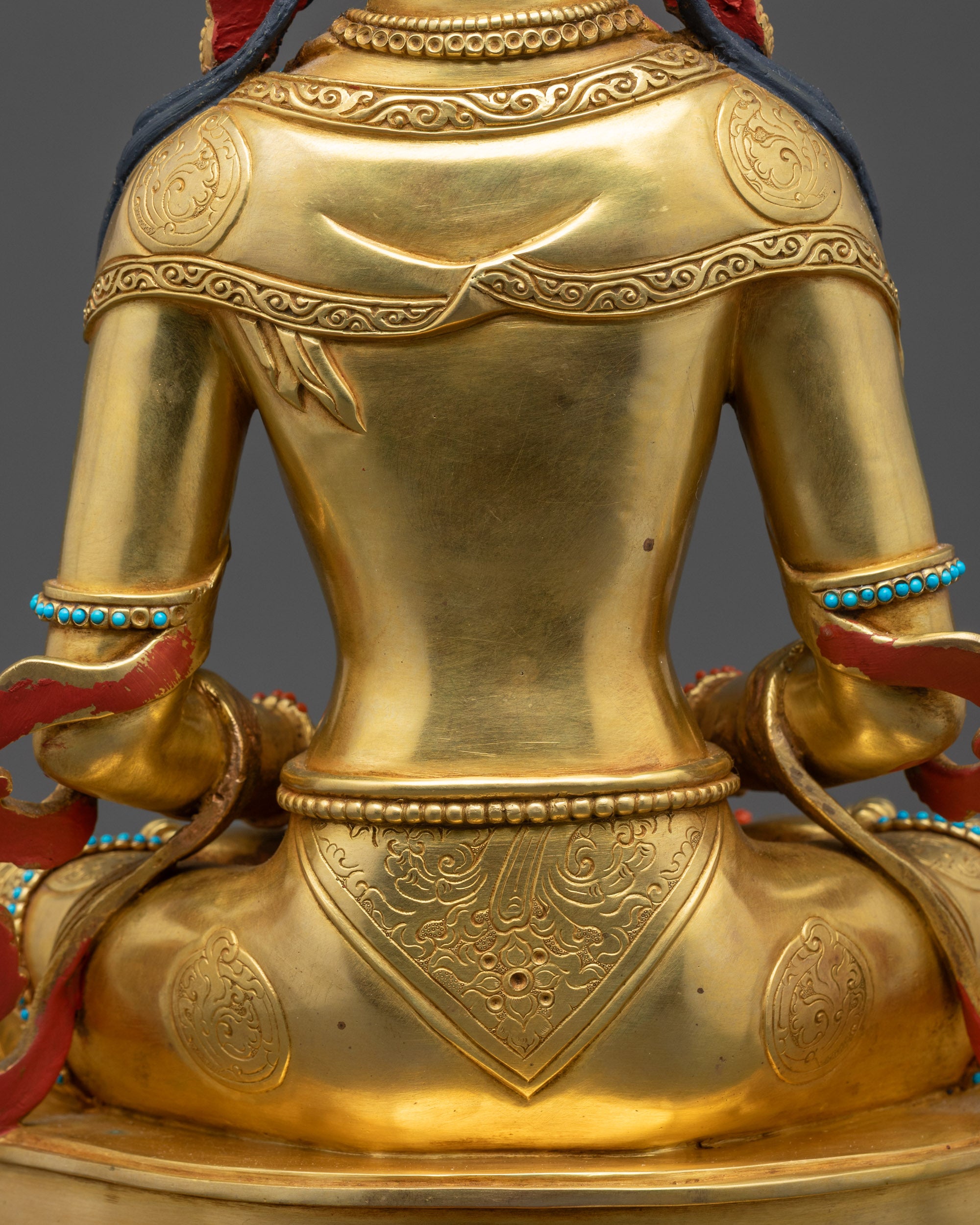 Nepalese Handmade Amitayus Sculpture | Statue for Longevity Blessings