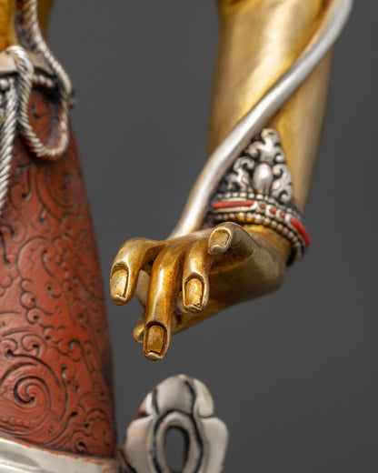 24K Gold Fire-Gilded Lokeshwor Sculpture | The Lord of all Realms