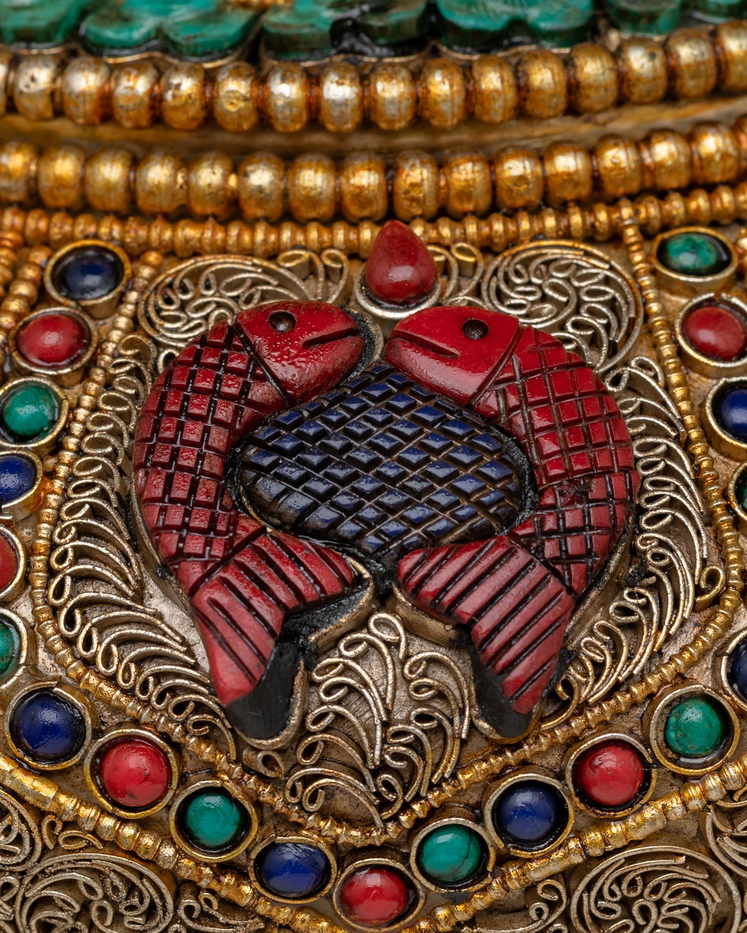 Decorated Buddhist Rice Pot | Handcrafted in Nepal