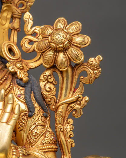 Handcrafted White Tara Sculpture | Buddhist Goddess of Healing