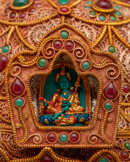 Buy Divine Copper Buddhist Stupa | Himalayan Handcrafted Sacred Relic