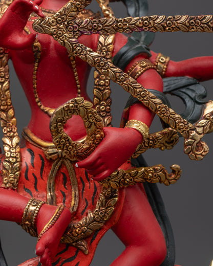 Fierce Dakini Kurukulla Statue | Traditional Himalayan Buddhist Artwork
