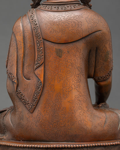 Shakyamuni Crowned Buddha Figurine | Authentic Copper Artwork