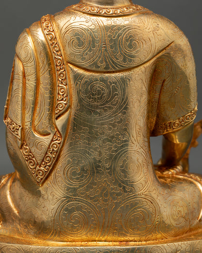 Healing Medicine Buddha Statue | 24K Gold Gilded Art