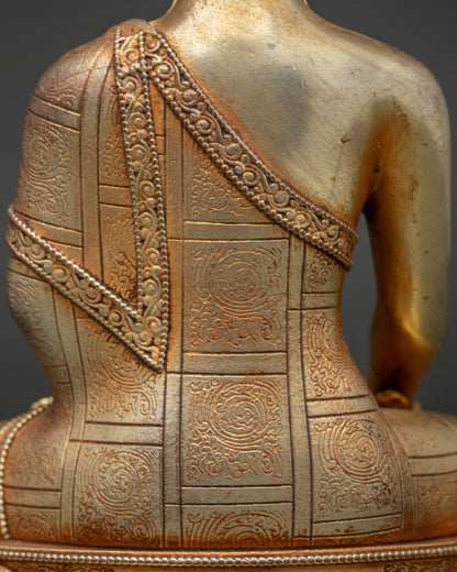 Shakyamuni Buddha Statue | Gold Gilded Nepalese Buddhist Art