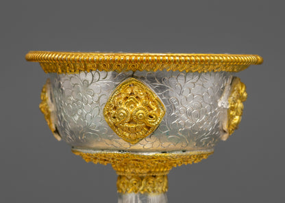 Serkyem Offering | Authentic Tibetan Altar Offering Vessel