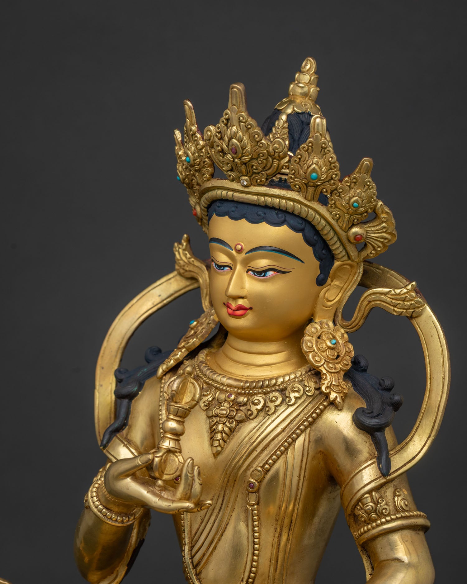 Enlightened Vajrasattva Statue from Nepal | Traditional Buddhist Art