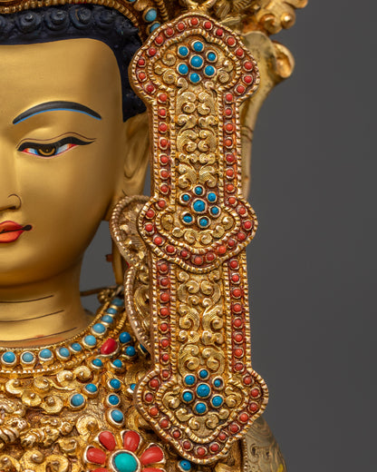 Tibetan Jowo Rinpoche Buddha Statue | Exquisite Handmade Tibetan Altar