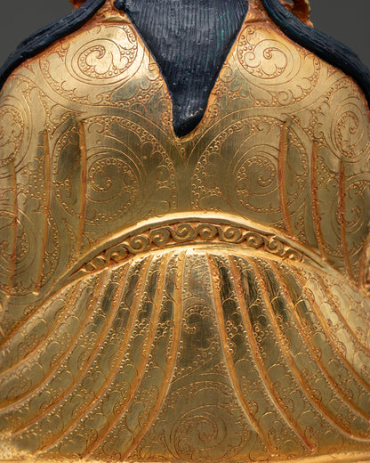 Guru Rinpoche Copper Statue | Tibetan Spiritual Artwork
