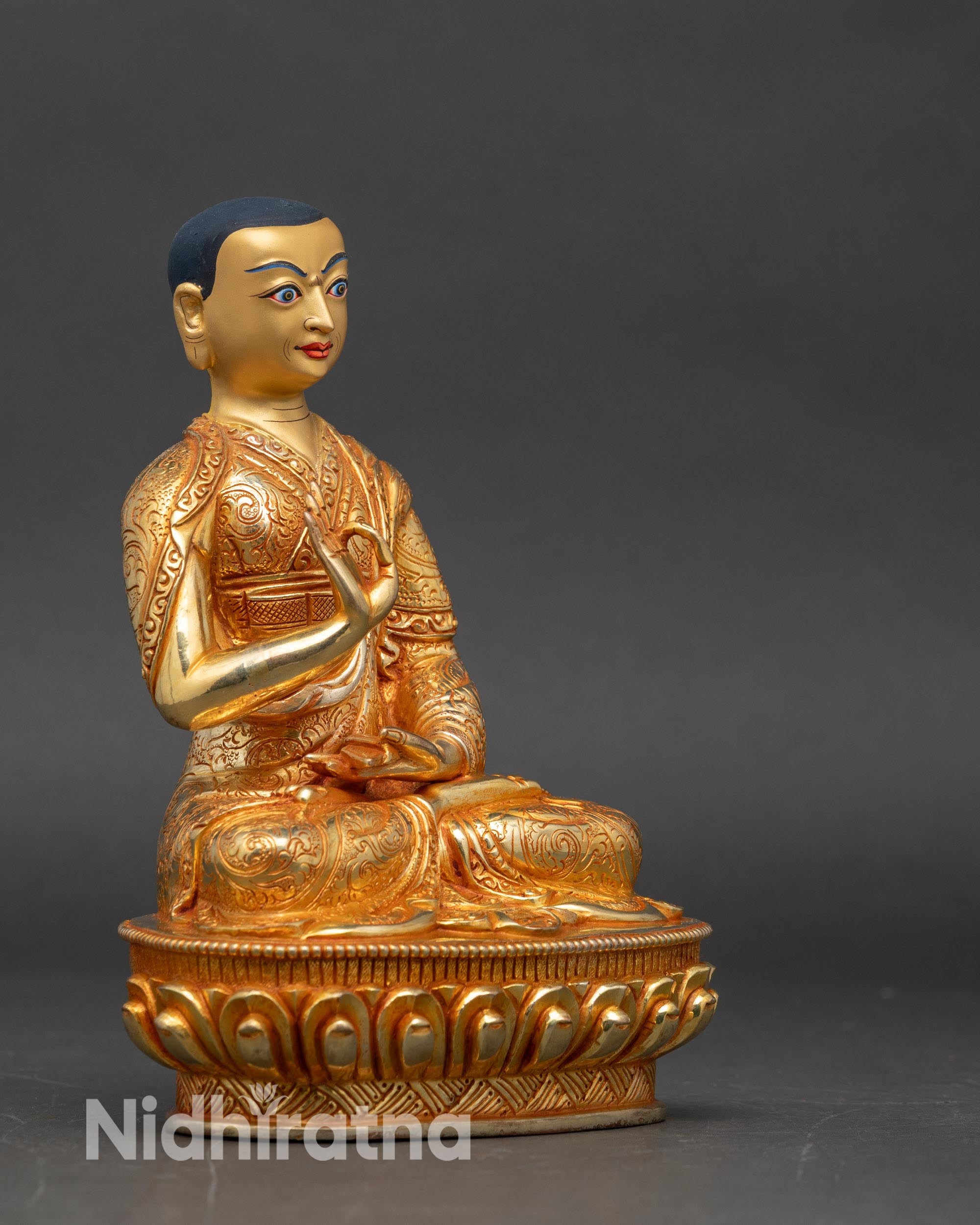 Lama Tsongkhapa Statue Set | Himalayan Sacred Artwork