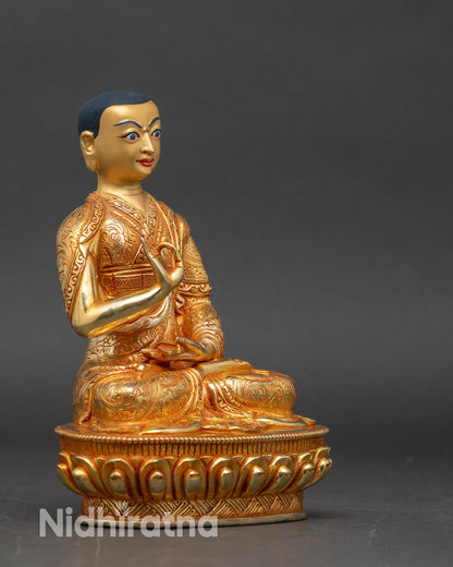 Lama Tsongkhapa Statue Set | Himalayan Sacred Artwork