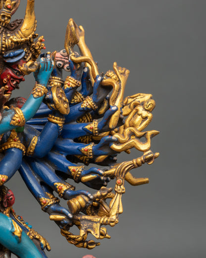 Yamantaka with Consort Sculpture | Traditional Buddhist Art